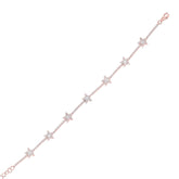 0.84ct 14k Rose Gold Diamond Star Bracelet